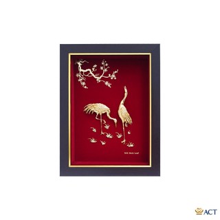 TRANH TÙNG HẠC DÁT VÀNG (20X26CM)
