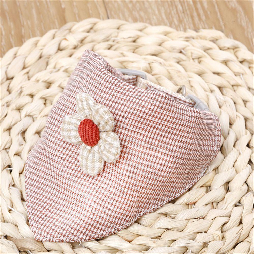 LAYOR1 Khăn Choàng Cổ Tam Giác Họa Tiết Hoa Xinh Xắn Cho Mèo Cưng