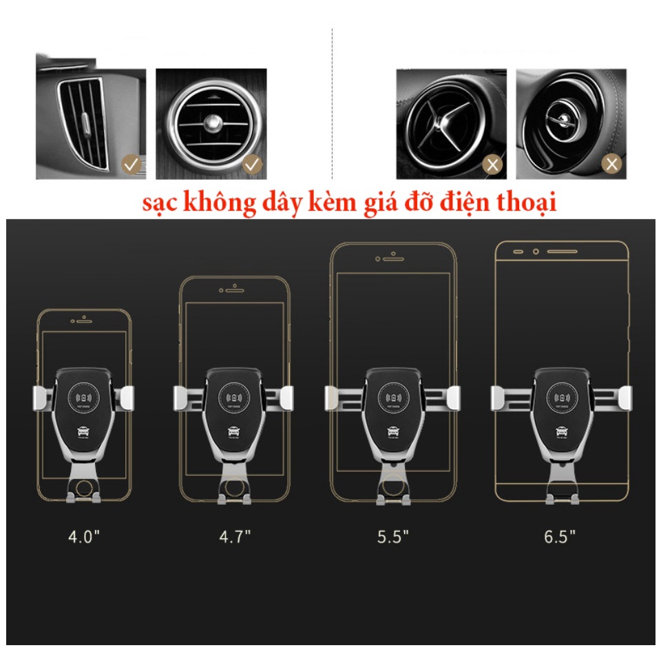 Sạc Không Dây 10W, Sạc Nhanh Siêu Mỏng Thông Minh, Có Đèn Led Báo, sạc không dây iphone samsung xiaomi android, apple