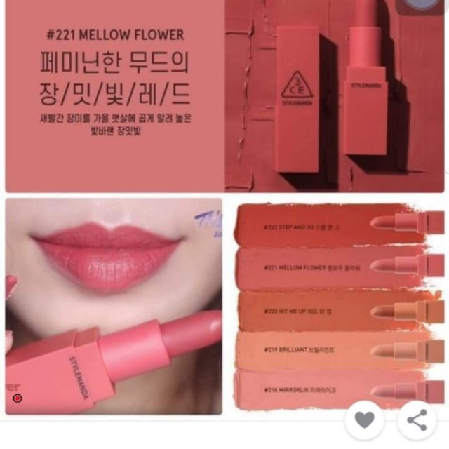 💄💄💄Son 3ce. MOOD Recipe Màu 909 Smoked Rose đỏ gạch - 3cemood909