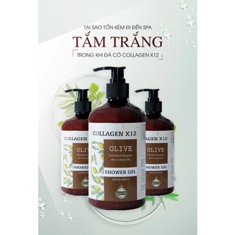 Sữa Tắm Thải Độc Trắng Da Collagen X12 chai 300ml