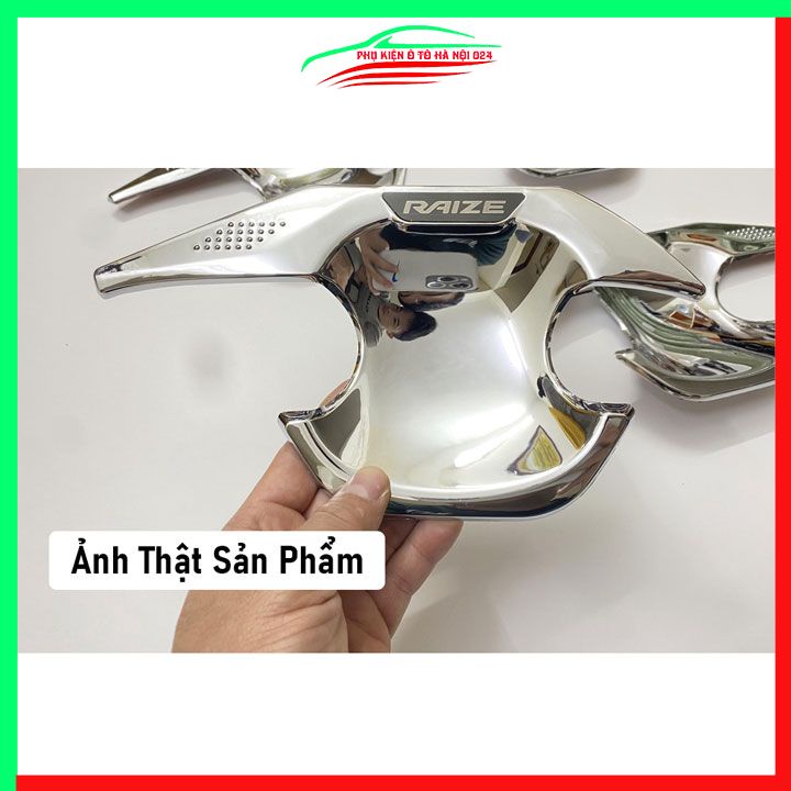 Ốp hõm mạ crom Raize 2021-2023 sáng bóng chống trầy bảo vệ cửa xe ô tô