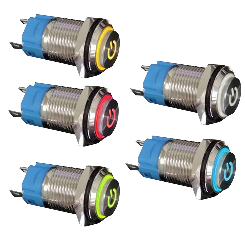 Công tắc đèn LED tự khóa 16mm chống thấm nước