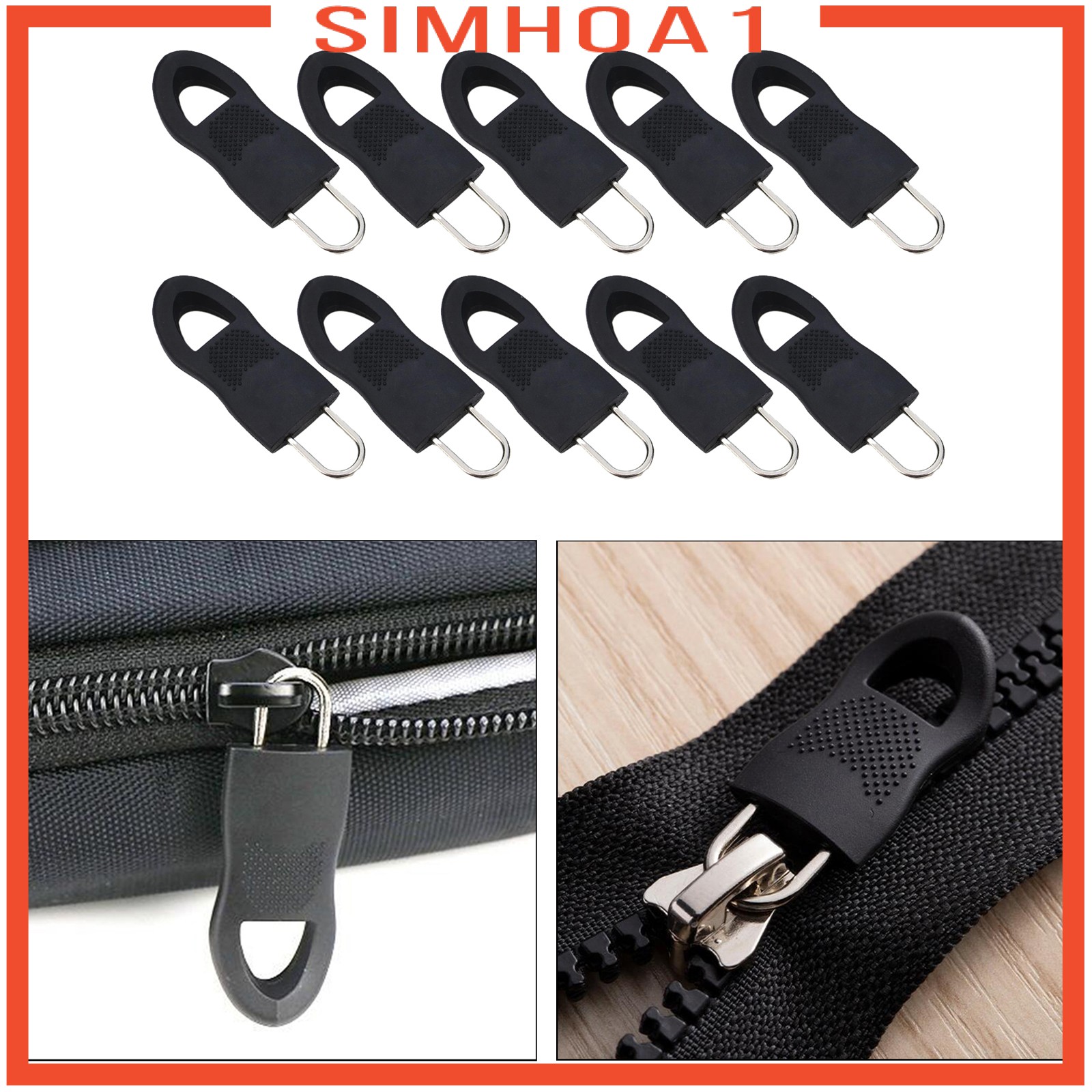 Bộ 10 Đầu Kéo Khóa Zip Simhoa1