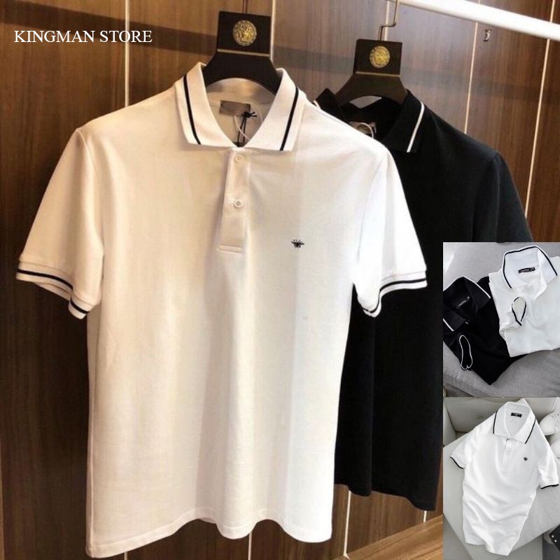 Áo Polo Nam Thêu Ong Cao Cấp, Áo Thun Nam Có Cổ Hoạ Tiết Con Ong Chất Liệu Cá Sấu Mền Mịn Và Thoáng Mát - Kingman Store