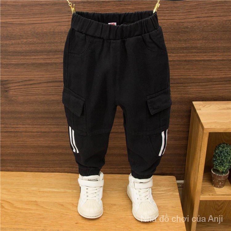 Boys Pants ， Autumn And Winter New Plus Thick Loose Korean Casual Harlan Instrument ， Long Pants