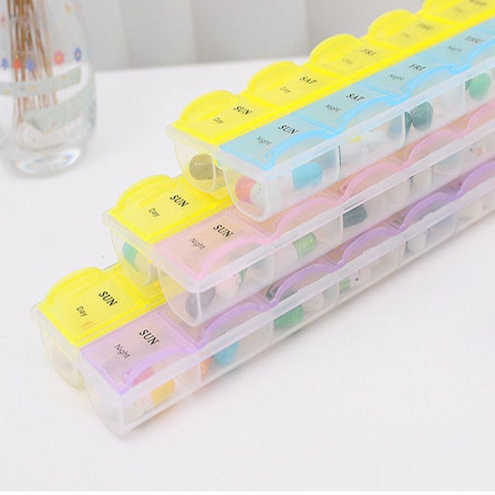 Hộp Đựng Thuốc 14 Ngăn Bằng Nhựa Tiện Dụng Cho Văn Phòng / Mang Theo Du Lịch