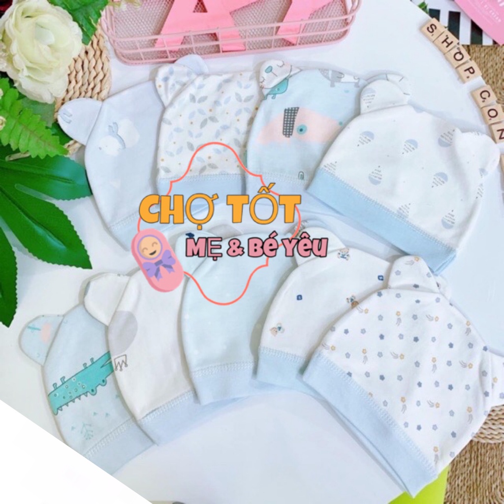 Nón Cho Bé Sơ Sinh Cotton Mềm Mại_Nón Tai Thú Nhiều Mẫu