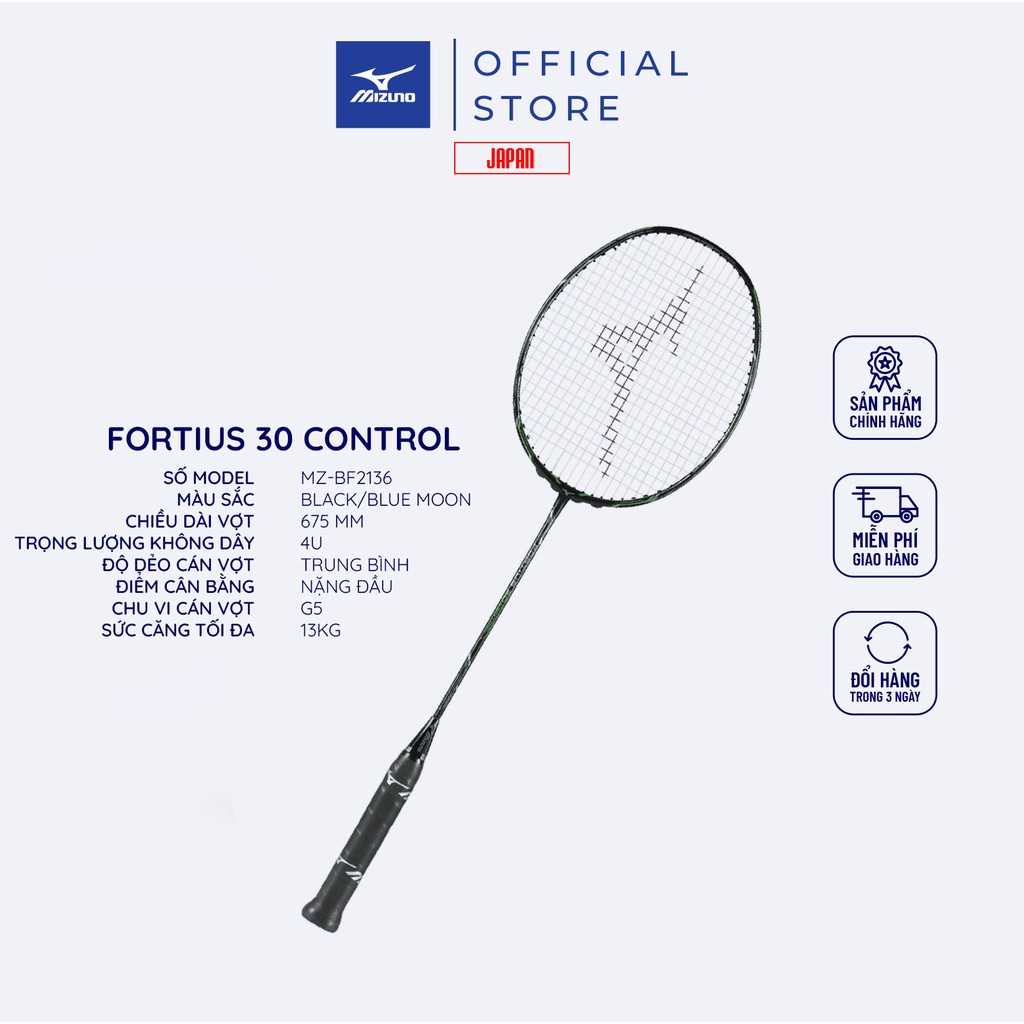 Vợt Cầu Lông Mizuno Fortius 30 Control (Khung Vợt) Thiên Về Sức Mạnh Và Tốc Độ