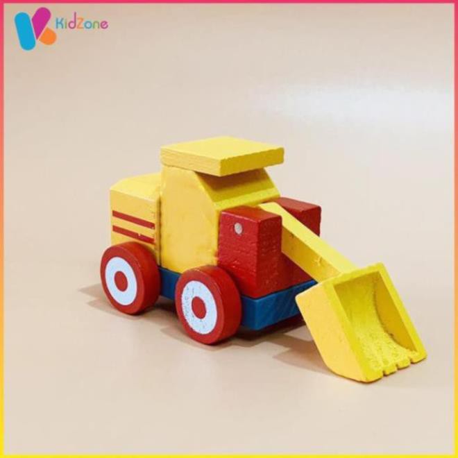 [Đồ Chơi Mô Hình]Xe Ủi Bằng Gỗ Cho Bé KIDZONE