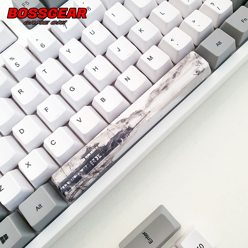 Bộ Keycaps Thủy Mặc Black Ink cực đẹp PBT 113 phím OEM profile DYE SUB 5 mặt ( Lắp được cho layout 65,66,68,... )