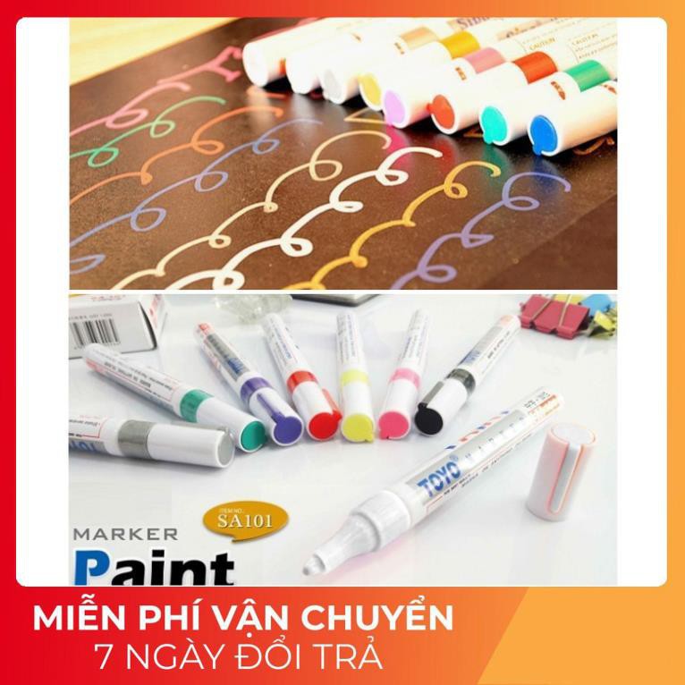 Bút Sơn Toyo Paint Marker - Trang Trí, Vẽ Ký Hiệu Lốp ôtô, Xe Máy, Xe Đạp/ Vẽ Bề Mặt Gỗ, Kim Loại, Nhôm, Kính...