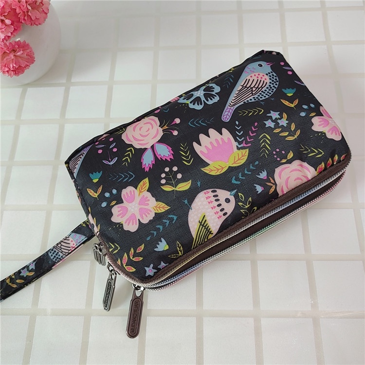 Ví cẩm tay 3 ngăn chất liệu vải mềm 2N022 2 Ngân shop