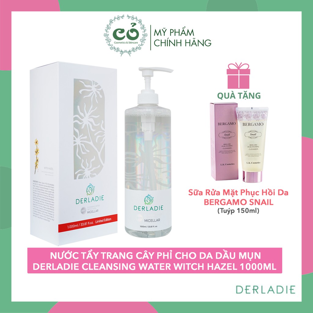 Nước Tẩy Trang Derladie Cleansing Water Witch Hazel