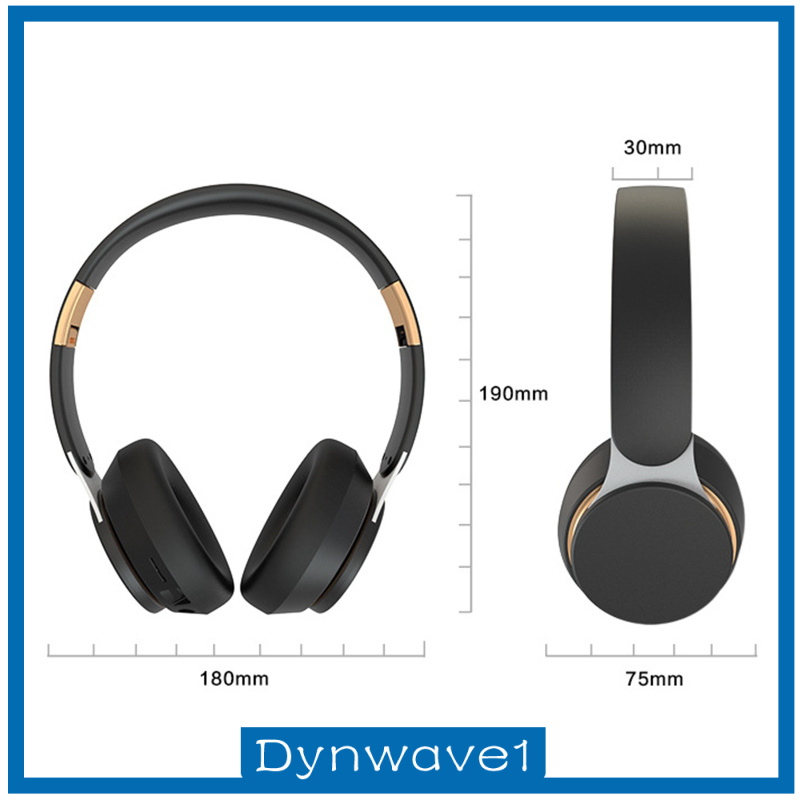 [DYNWAVE1]Wired Wireless Bluetooth Headphones Hi-Fi Stereo with Mic For Laptop black