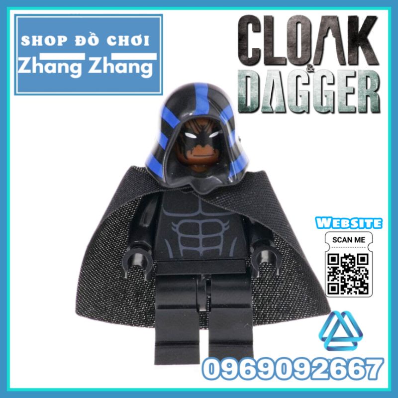 Đồ chơi Xếp hình Cloak &amp; Dagger Tyrone Johnson Siêu anh hùng Minifigures Kopf KF573 KF6046