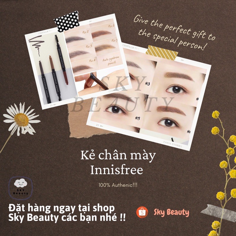 CHÌ KẺ MÀY INNISFREE AUTO EYEBROW PENCIL | BigBuy360 - bigbuy360.vn