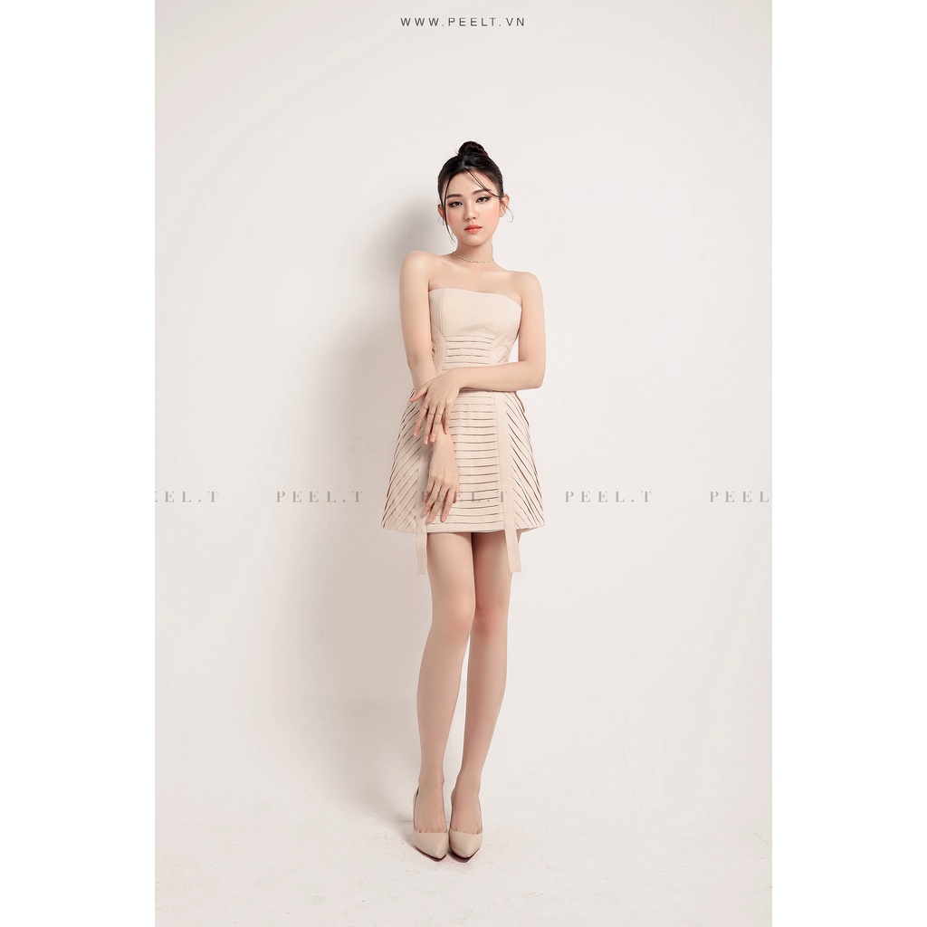 PEEL.T - Esme Dress - Đầm 2 dây body xanh, nude, xanh đen navy