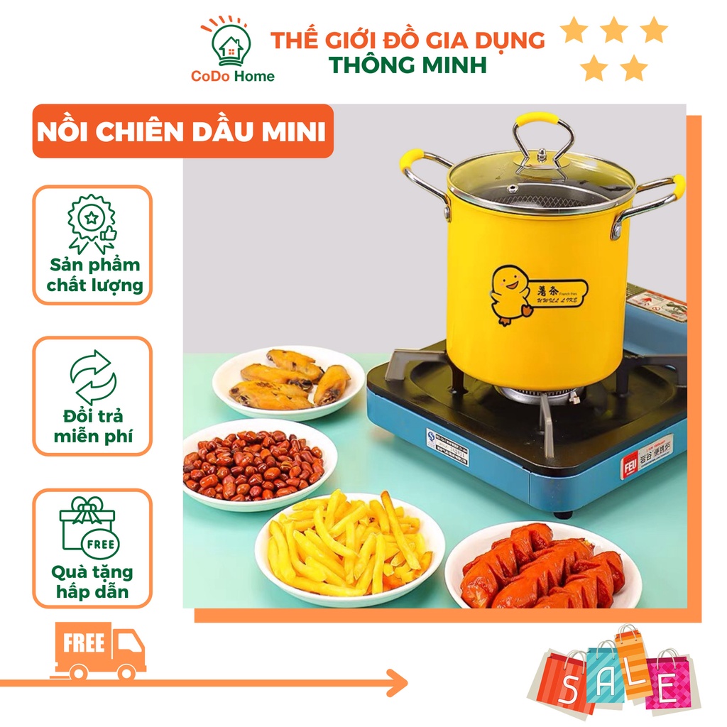 [HÀNG CAO CẤP] Nồi Chiên Đa Năng, Nồi Chiên Ngập Dầu Mini Cao Cấp