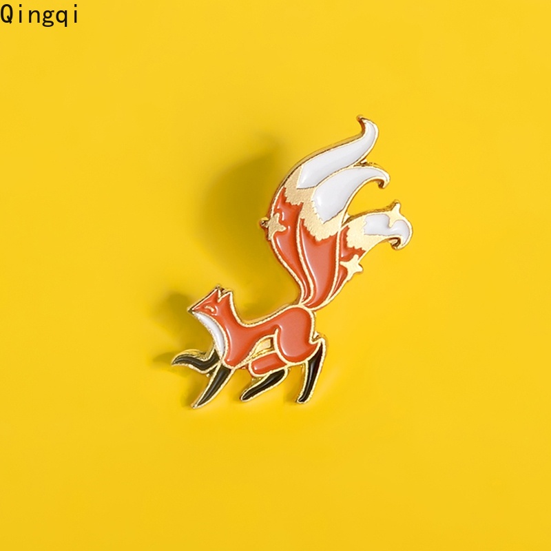 Ghim cài áo Miss Zoe hình chú cáo hoạt hình đáng yêu