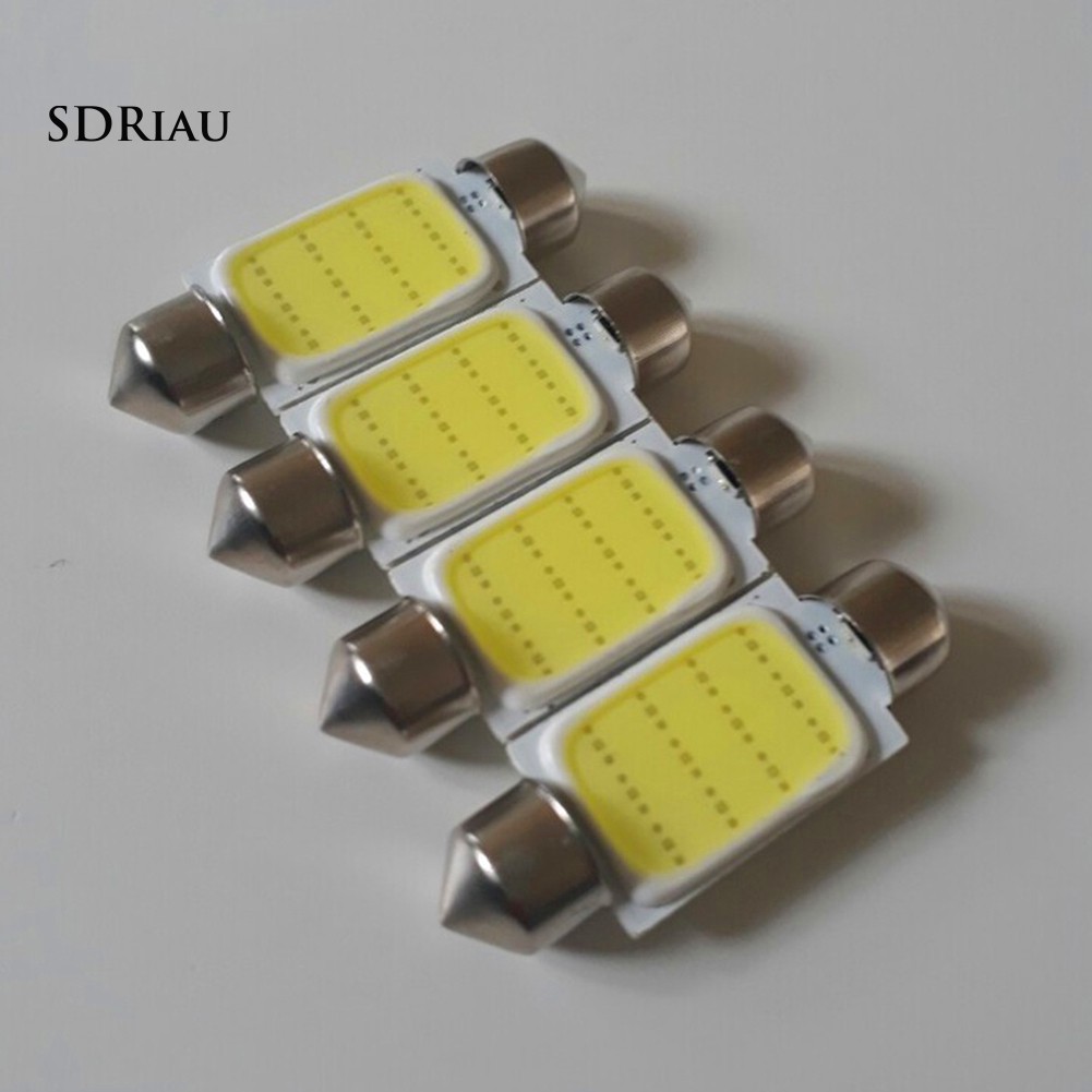 Bộ 4 bóng đèn LED COB 39mm thay thế gắn trần xe hơi chuyên dụng