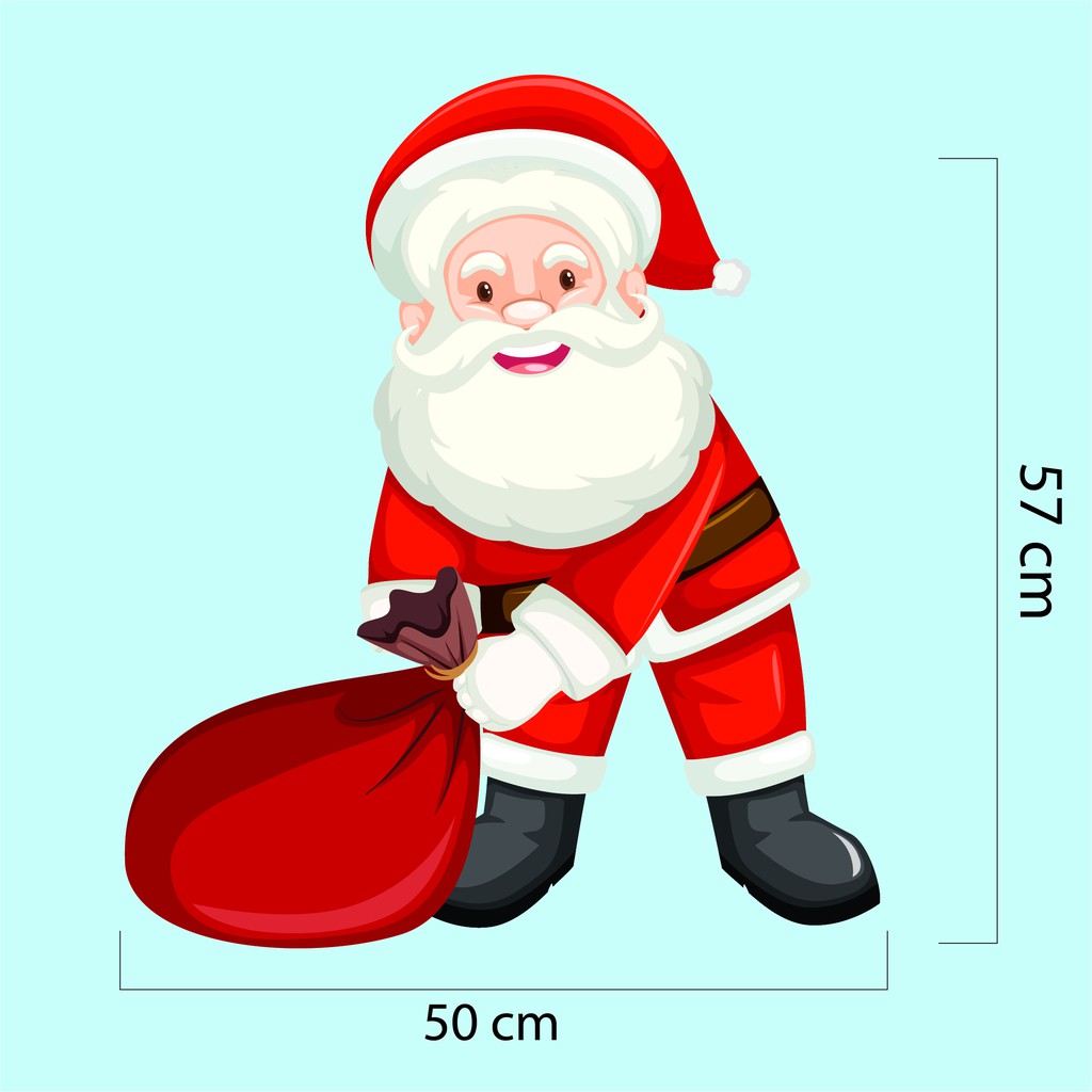 Decal Dán Cửa Kính Tranh Trí Noel 2021 - Giấy Dán Trang Trí Cửa Hàng Cắt Sẵn Từng Hình Mã NE01