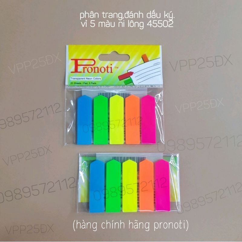 Phân trang nylong-đánh dấu trang  5 màu ni lông.[đánh dấu trang]