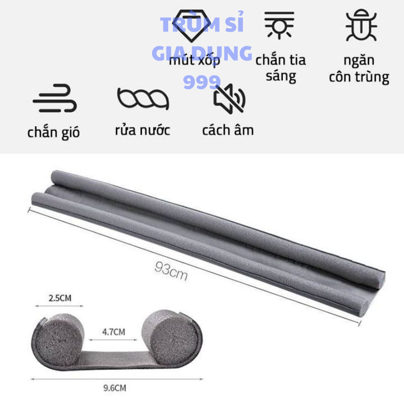 thanh chặn cửa đa năng, nẹp xốp chặn cửa chống gió lừa thoát hơi máy lạnh chống côn trùng
