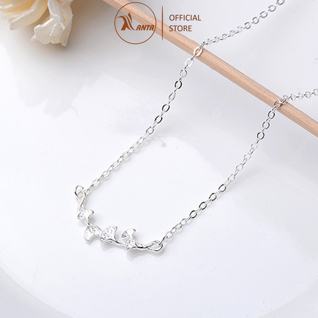 Dây chuyền bạc 925 thiết kế hình lá cây bạch quả thời trang cho nữ ANTA Jewelry ATJ7037D