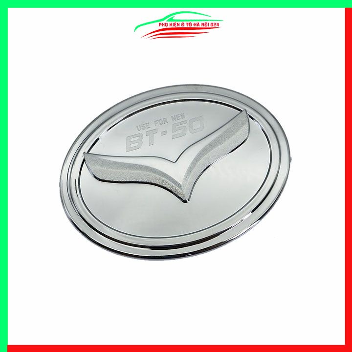 Ốp nắp xăng BT50, Mazda BT-50 2015-2021 mạ crom bảo vệ chống trầy trang trí ô tô