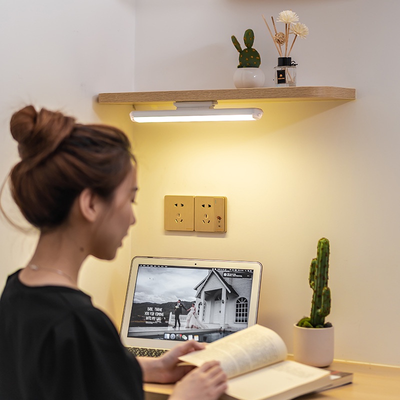 Đèn tuýp LED tích điện LULINSO cảm ứng 1 chạm 3 màu ánh sáng vô cấp chống cận thị bàn học tủ sách trang điểm DL0134