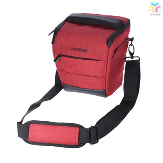 T&T Andoer Portable DSLR Camera Shoulder Bag Sleek Polyester Camera Case for 1 Camera 1 Lens and Small Accessories for C