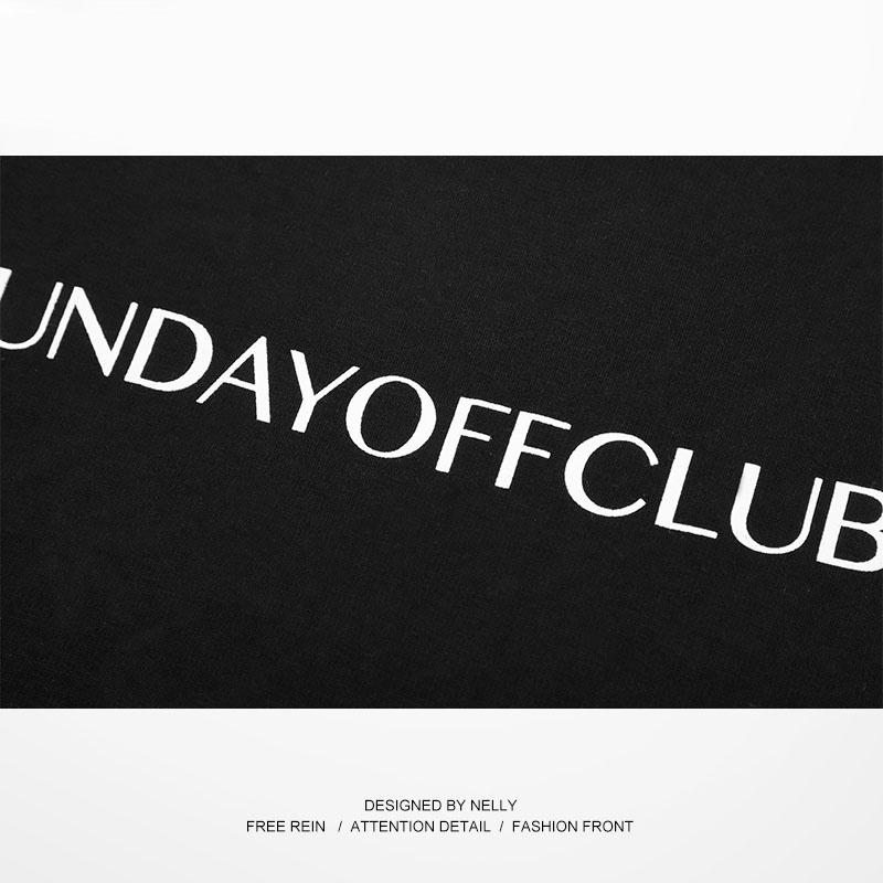 Áo sweater Nelly nỉ lót lông mềm in hình "SUNDAY OFF CLUB" áo nỉ