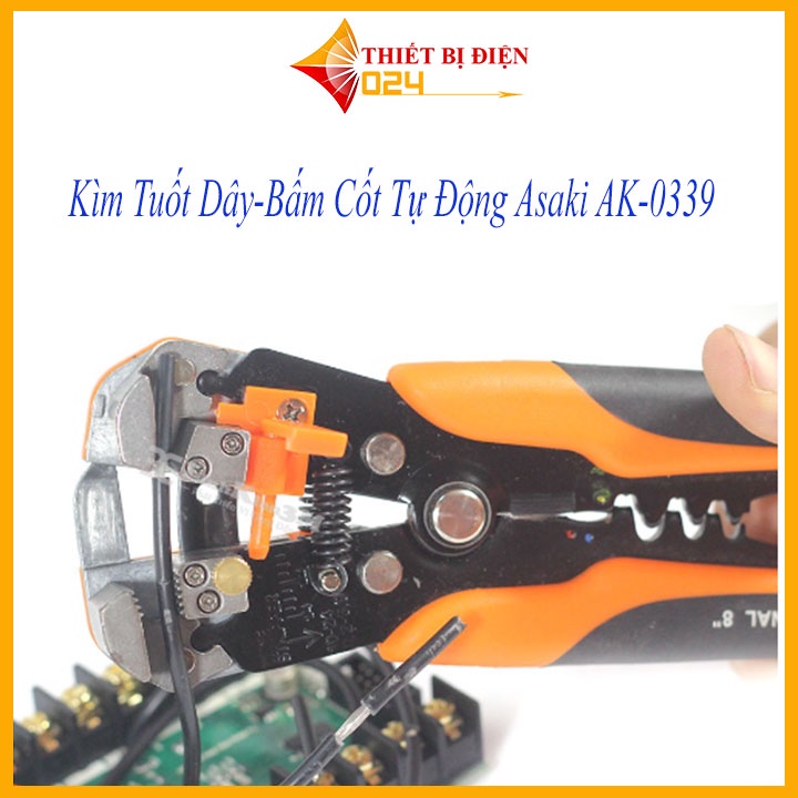 Kìm Tuốt Dây-Bấm Cốt Tự Động Asaki AK-0339