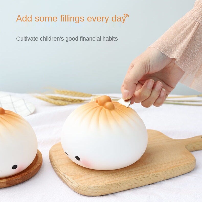 [Mã LIFETOYS1 giảm 30K đơn 99K] Ống Tiết Kiệm Tiền Hình Bánh Bao Độc Đáo