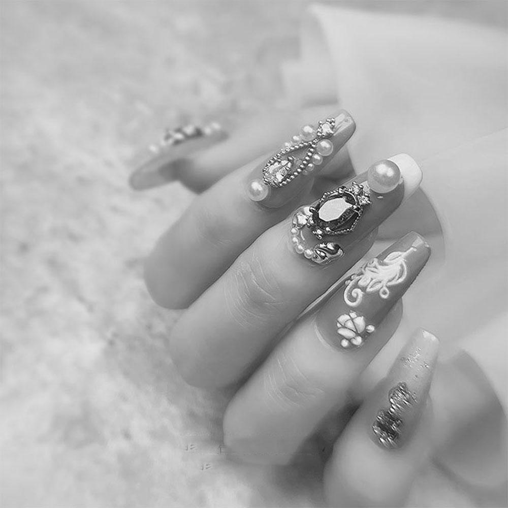 Phụ Kiện Trang Trí Móng Tay Hình Hoa Xinh Xắn|Phụ Kiện Trang Trí Móng Tay Đính Đá Zircon Xinh Xắn