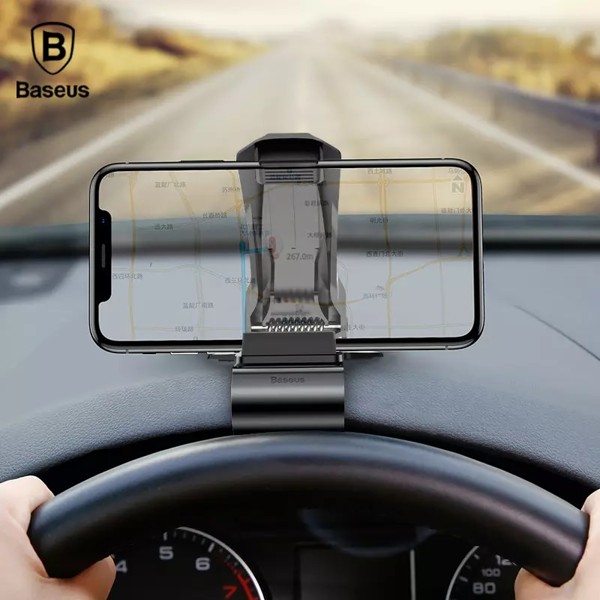 Bộ đế giữ điện thoại dùng trong xe hơi Baseus Mouth Car Holder (Mount Clip, Clamp Adjustable Phone Holder Stand) -BH 12t