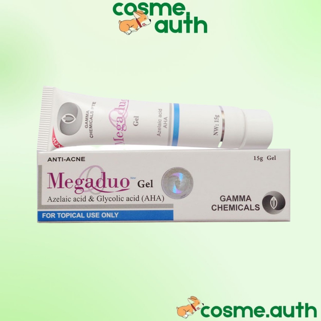 MEGADUO Gel  Azelaic Acid & Glycolic Acid (AHA) 15g - Giảm Mụn Thâm, Trứng Cá, Dưỡng Da