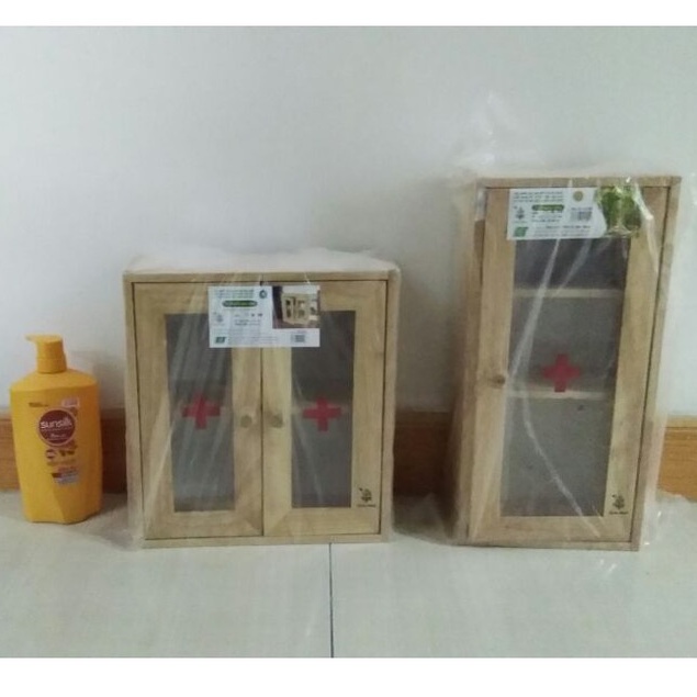 Tủ gỗ đựng thuốc tủ y tế bằng gỗ treo tường - GIBA
