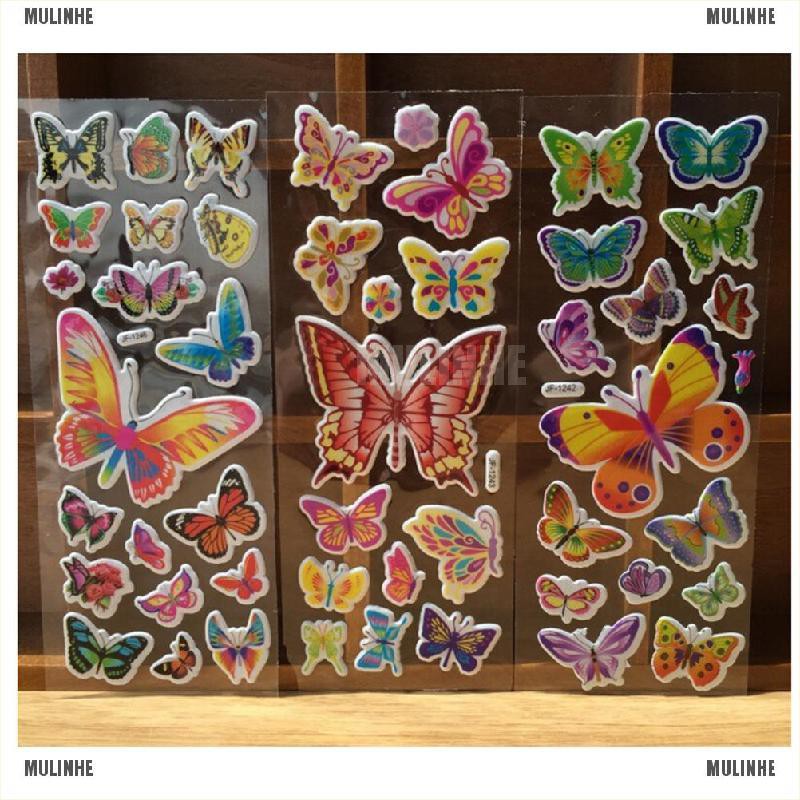 Set 10 Sticker Hoạt Hình 3D Cổ Điển