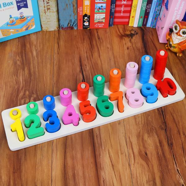 Bộ đồ chơi ghép số, bộ đếm đa màu sắc giúp bé phát triển thông minh
