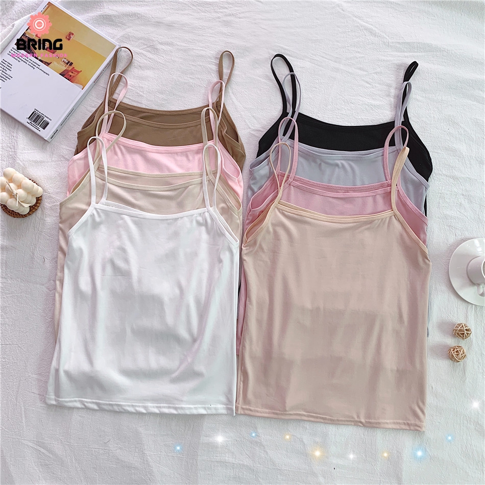 Áo Tank Top Màu Sắc Đơn Giản Thời Trang Mùa Hè Dành Cho Nữ