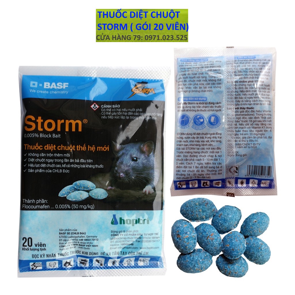 THUỐC DIỆT CHUỘT STORM ( GÓI 20 VIÊN)