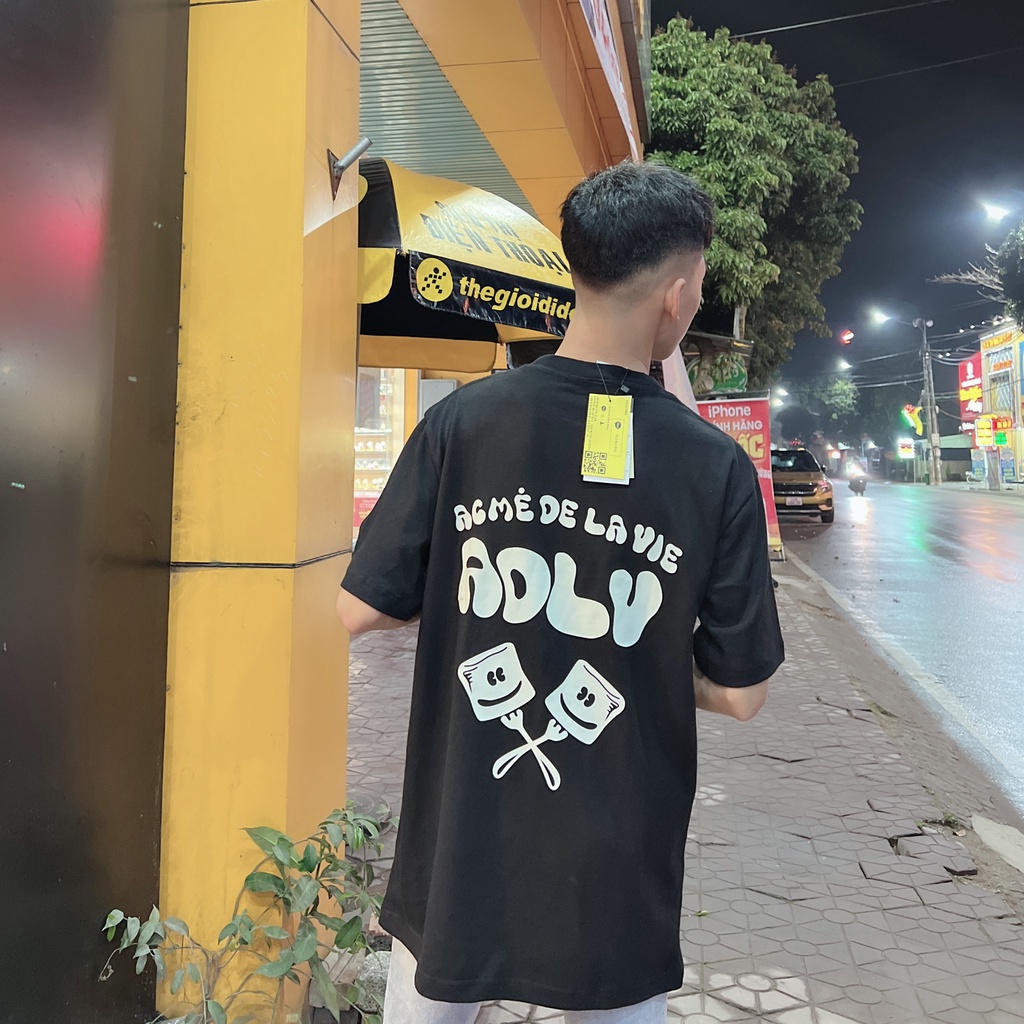 Áo thun ADLV Marshmallow chất cotton cao cấp, Áo phông unisex nam nữ