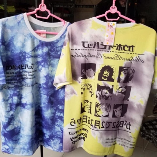 ❌Áo thun unisex loang màu in hình nhân vật hoạt hình kèm clip thật❌