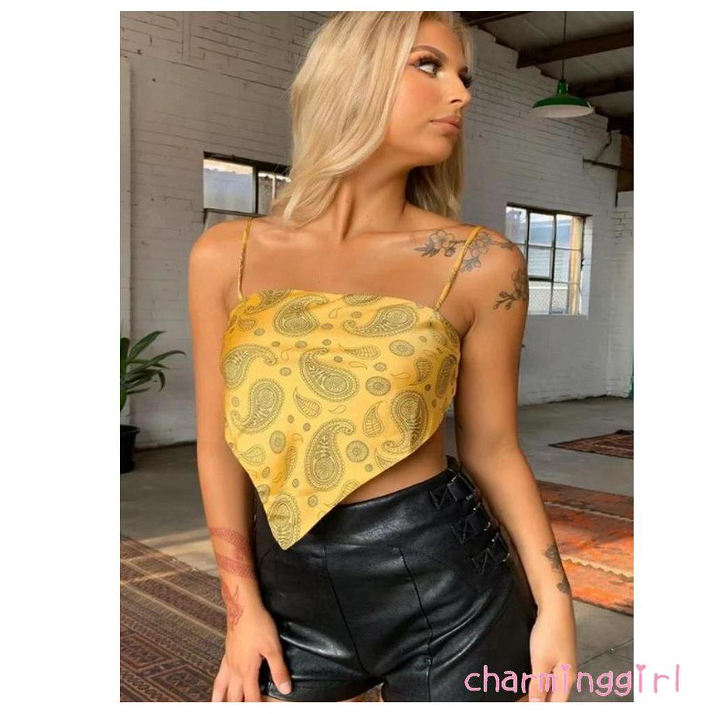 Áo Hai Dây Họa Tiết Da Báo Quyến Rũ Cho Nữ