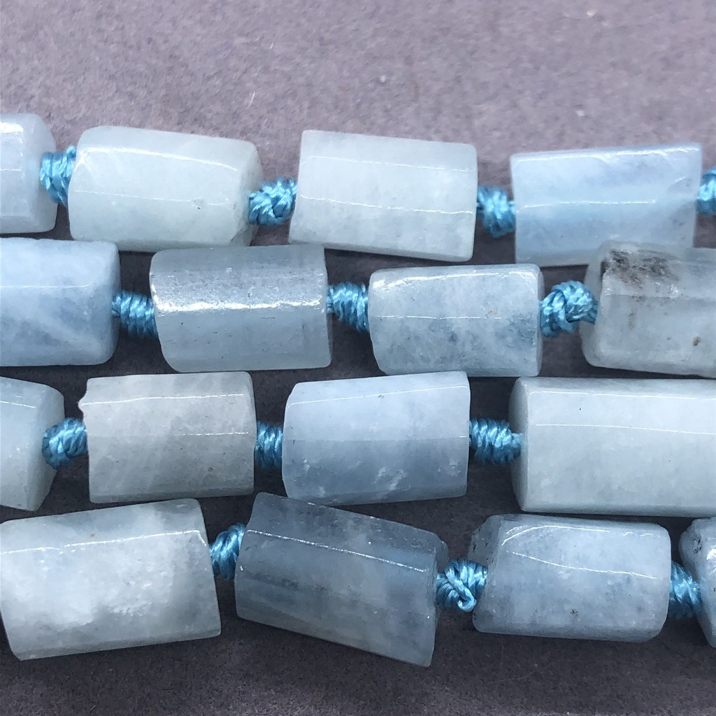 Chuỗi hạt đính đá Aquamarine tự nhiên để làm trang sức DIY