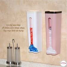 Hộp Đựng Túi Nilon Dạng Rút Dán Tường Tiện Lợi