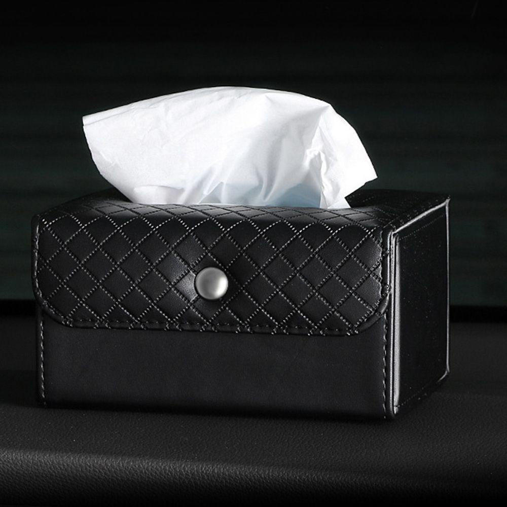 Hộp Đựng Khăn Giấy Bằng Da PU Gắn Ghế Ngồi Xe Hơi Tiện Dụng Ốp
