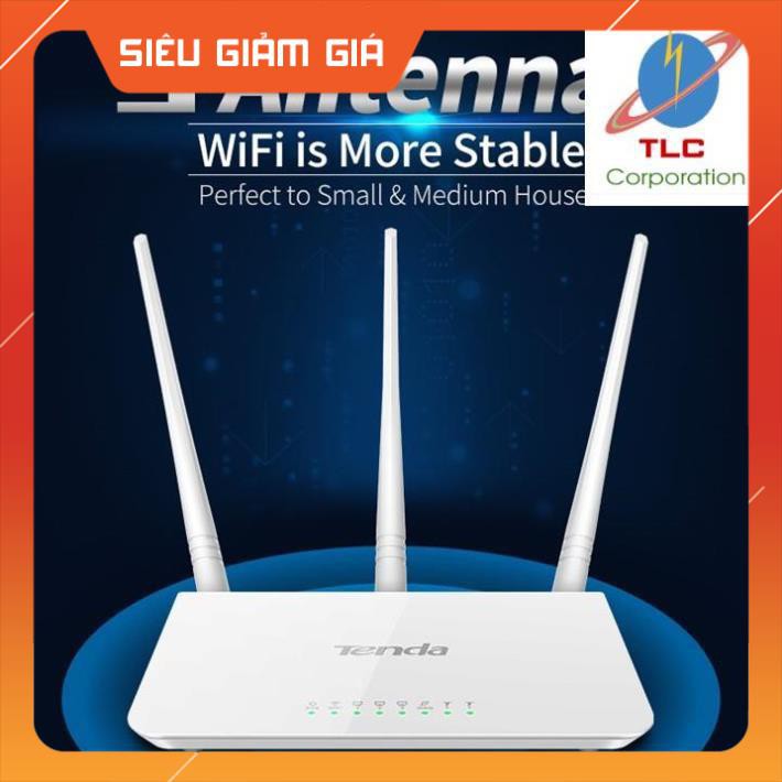 Bộ Phát Wifi Router Tenda F3 300Mbps 3A Anten 1 Wan, 3 Lan Port